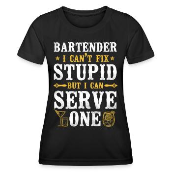 Bartender Mixologist Bartender I - Women's Functional T-Shirt - black - Front - AI Model Female 172 light (172cm)