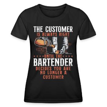 Bartender Mixologist The Customer - Frauen Funktions-T-Shirt - Schwarz - Vorne - AI Model Female 172 light (172cm)