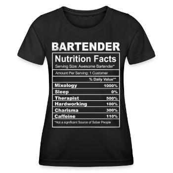 Bartender Mixologist Bartender - Women's Functional T-Shirt - black - Front - AI Model Female 172 light (172cm)