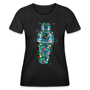 Bartender Mixologist Floral - Frauen Funktions-T-Shirt - Schwarz - Vorne - AI Model Female 172 light (172cm)