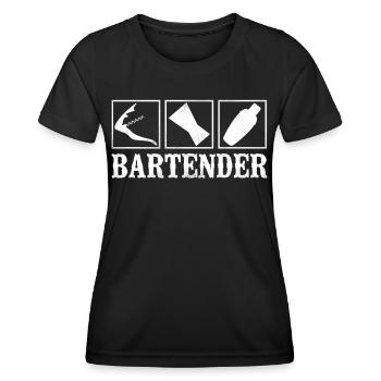 Bartender Mixologist Bartender - Women's Functional T-Shirt - black - Front - AI Model Female 172 light (172cm)