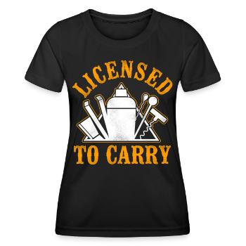 Bartender Mixologist Licensed To - Women's Functional T-Shirt - black - Front - AI Model Female 172 light (172cm)