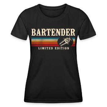 Bartender Mixologist Retro Vintage - Women's Functional T-Shirt - black - Front - AI Model Female 172 light (172cm)