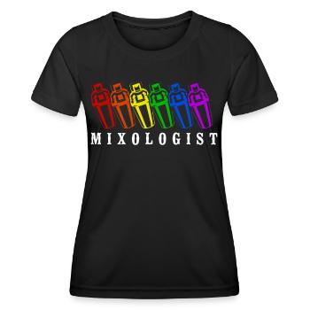 Bartender Mixologist Rainbow - Women's Functional T-Shirt - black - Front - AI Model Female 172 light (172cm)