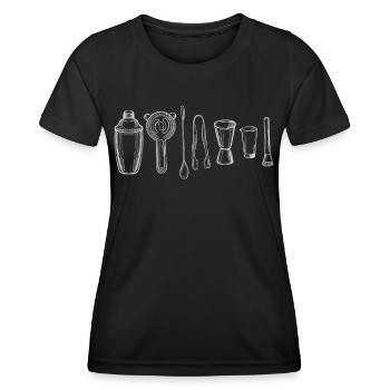 Bartender Mixologist Bartending - Women's Functional T-Shirt - black - Front - AI Model Female 172 light (172cm)