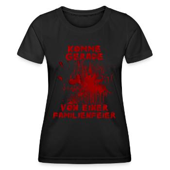 Je viens de rentrer d’une fête de famille - Halloween - T-shirt sport Femme - noir - Devant - AI Model Female 172 light (172cm)