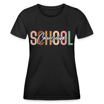 Conseiller scolaire Conseiller scolaire - T-shirt sport Femme - noir - Devant - AI Model Female 172 light (172cm)