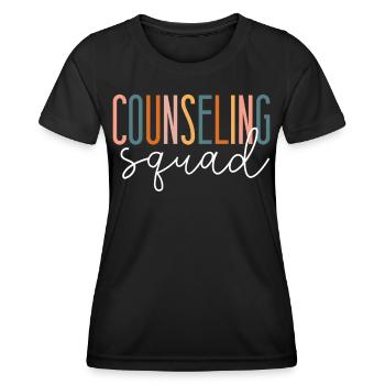Équipe de conseil des conseillers scolaires - T-shirt sport Femme - noir - Devant - AI Model Female 172 light (172cm)