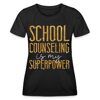 Conseiller scolaire Conseil scolaire - T-shirt sport Femme - noir - Devant - AI Model Female 172 light (172cm)