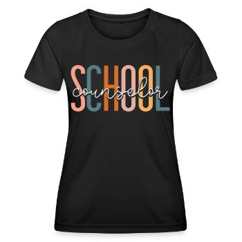 Conseiller scolaire Conseiller scolaire - T-shirt sport Femme - noir - Devant - AI Model Female 172 light (172cm)