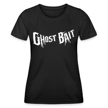 Appât fantôme Lettrage effrayant | Appât fantôme - T-shirt sport Femme - noir - Devant - AI Model Female 172 light (172cm)