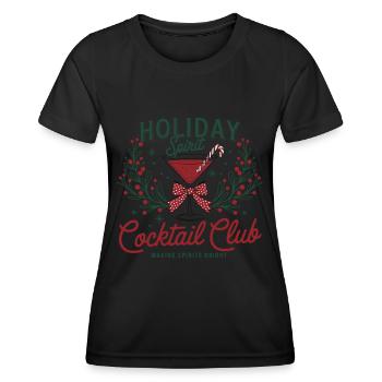 Holiday Spirit Cocktail Club - Holiday Mood - Women's Functional T-Shirt - black - Front - AI Model Female 172 light (172cm)