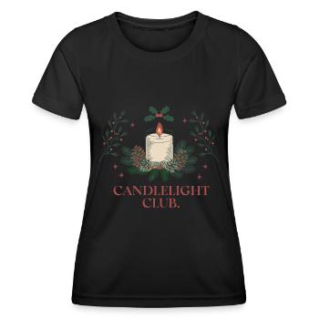 Candlelight Club - Cosy festive atmosphere - Women's Functional T-Shirt - black - Front - AI Model Female 172 light (172cm)