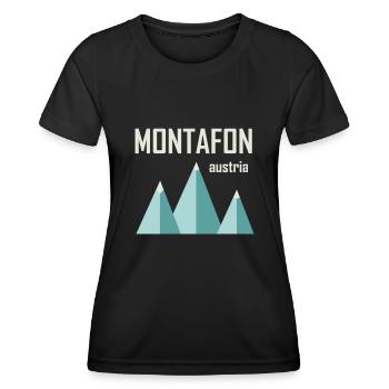 Minimal Montafon - T-shirt sport Femme - noir - Devant - AI Model Female 172 light (172cm)