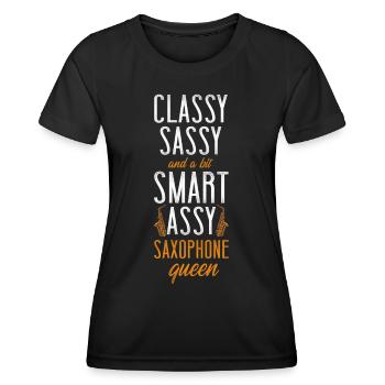 Saxophone Classy Sassy And A Bit - Women's Functional T-Shirt - black - Front - AI Model Female 172 light (172cm)
