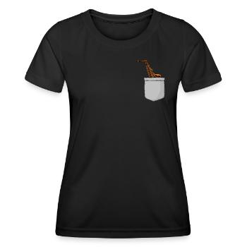 Saxophone Pocket - Frauen Funktions-T-Shirt - Schwarz - Vorne - AI Model Female 172 light (172cm)
