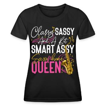Saxophone Classy Sassy And A Bit - Women's Functional T-Shirt - black - Front - AI Model Female 172 light (172cm)