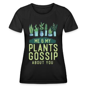 Amoureux des plantes Jardiner Moi Et Mon - T-shirt sport Femme - noir - Devant - AI Model Female 172 light (172cm)