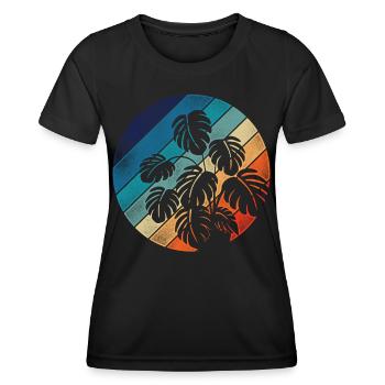 Amoureux des plantes jardinage rétro - T-shirt sport Femme - noir - Devant - AI Model Female 172 light (172cm)