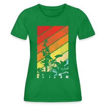 Amoureux des plantes jardinage rétro - T-shirt sport Femme - vert - Devant - AI Model Female 172 dark (172cm)