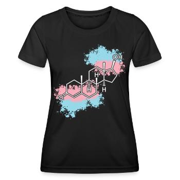 Fierté LGBT transgenre - T-shirt sport Femme - noir - Devant - AI Model Female 172 light (172cm)
