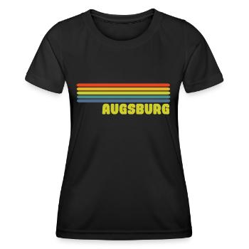 Augsburg - Frauen Funktions-T-Shirt - Schwarz - Vorne - AI Model Female 172 light (172cm)