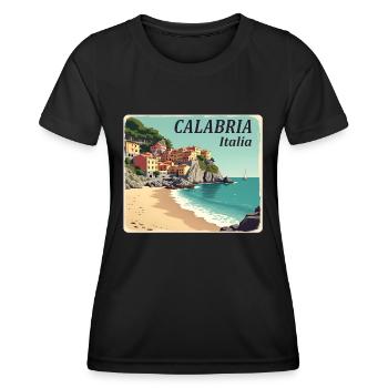 Calabria Coastal Location - Women's Functional T-Shirt - black - Front - AI Model Female 172 light (172cm)