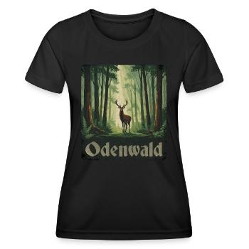Odenwald - Frauen Funktions-T-Shirt - Schwarz - Vorne - AI Model Female 172 light (172cm)