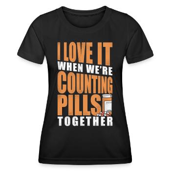 Technicien en pharmacie - T-shirt sport Femme - noir - Devant - AI Model Female 172 light (172cm)