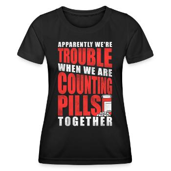 Technicien en pharmacie - T-shirt sport Femme - noir - Devant - AI Model Female 172 light (172cm)