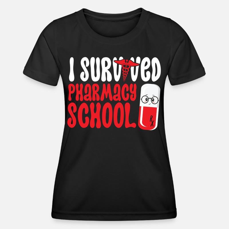 Pharmacy Tech Technician - Frauen Funktions-T-Shirt - Schwarz
