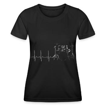drum - Women's Functional T-Shirt - black - Front - AI Model Female 172 light (172cm)
