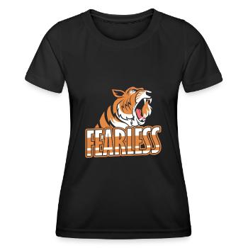 tigre - T-shirt sport Femme - noir - Devant - AI Model Female 172 light (172cm)