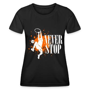 Basketball Korb Sport Geschenkidee - Frauen Funktions-T-Shirt - Schwarz - Vorne - AI Model Female 172 light (172cm)