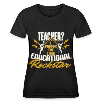 Schule Lehrer Lehrer - Frauen Funktions-T-Shirt - Schwarz - Vorne - AI Model Female 172 light (172cm)