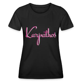 Karpathos - Frauen Funktions-T-Shirt - Schwarz - Vorne - AI Model Female 172 light (172cm)