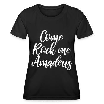 Come Rock me Amadeus - Frauen Funktions-T-Shirt - Schwarz - Vorne - AI Model Female 172 light (172cm)