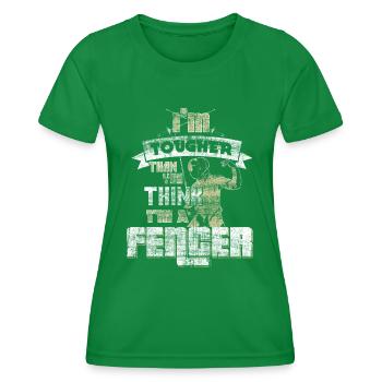 Fechter Geschenk Hobby - Frauen Funktions-T-Shirt - Kelly Green - Vorne - AI Model Female 172 dark (172cm)