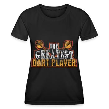 Darts player gift - Women's Functional T-Shirt - black - Front - AI Model Female 172 light (172cm)