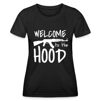 Welcome to the Hood - Women's Functional T-Shirt - black - Front - AI Model Female 172 light (172cm)