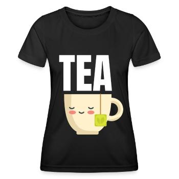 Tee - Frauen Funktions-T-Shirt - Schwarz - Vorne - AI Model Female 172 light (172cm)