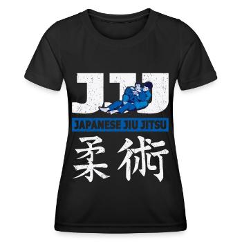 Jujutsu japonais JJJ Arts Martiaux & Jiu Jitsu - T-shirt sport Femme - noir - Devant - AI Model Female 172 light (172cm)
