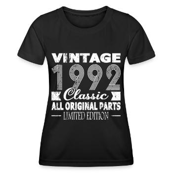 30. Geburtstag Vintage 1992 Classic 1992 - Frauen Funktions-T-Shirt - Schwarz - Vorne - AI Model Female 172 light (172cm)