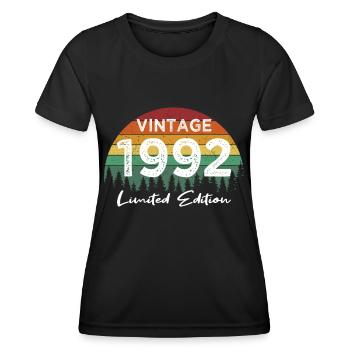 30th Birthday Vintage 1992 Édition Limitée - T-shirt sport Femme - noir - Devant - AI Model Female 172 light (172cm)