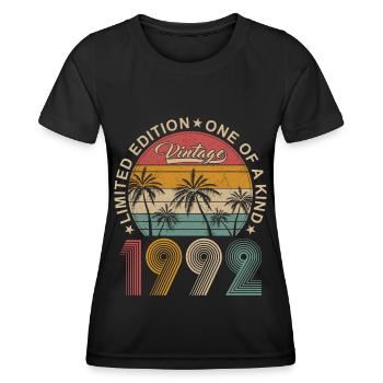 30th Birthday Vintage 1992 Édition Limitée - T-shirt sport Femme - noir - Devant - AI Model Female 172 light (172cm)