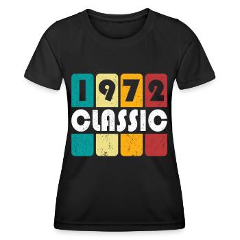 50th birthday vintage 1972 Classic 1972 - Women's Functional T-Shirt - black - Front - AI Model Female 172 light (172cm)