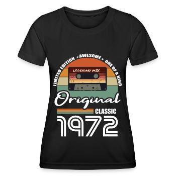 50th birthday vintage 1972 Original Classic 1972 - Women's Functional T-Shirt - black - Front - AI Model Female 172 light (172cm)