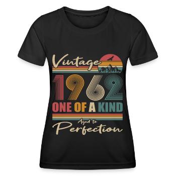 60ème anniversaire millésime 1962 Millésime 1962 - T-shirt sport Femme - noir - Devant - AI Model Female 172 light (172cm)