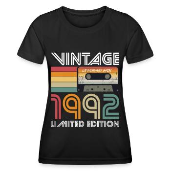 30th Birthday Vintage 1992 Édition Limitée - T-shirt sport Femme - noir - Devant - AI Model Female 172 light (172cm)