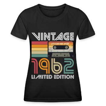 60th Birthday Vintage 1962 Édition Limitée - T-shirt sport Femme - noir - Devant - AI Model Female 172 light (172cm)